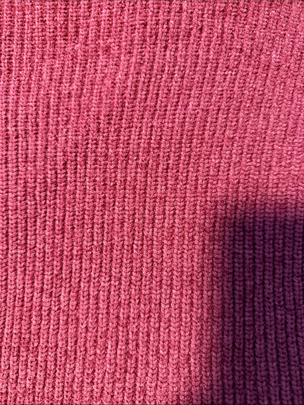 Cat & Jack Girls' Ribbed Crewneck Sweater in Raspberry - Picture 7 of 7